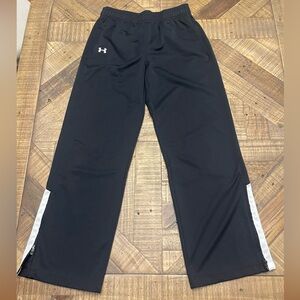 Under Armour Kids Black Joggers with White Accents